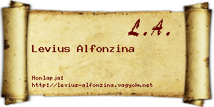 Levius Alfonzina névjegykártya